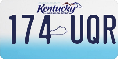 KY license plate 174UQR