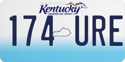 KY license plate 174URE