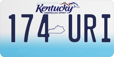 KY license plate 174URI