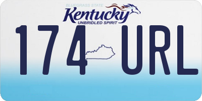 KY license plate 174URL