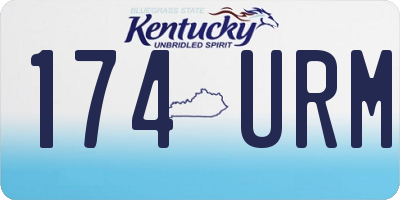 KY license plate 174URM