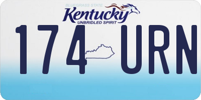 KY license plate 174URN