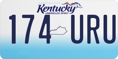 KY license plate 174URU