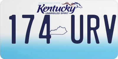 KY license plate 174URV