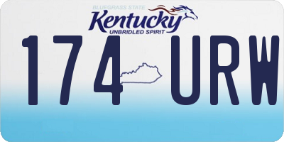 KY license plate 174URW