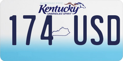 KY license plate 174USD