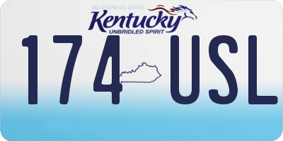 KY license plate 174USL