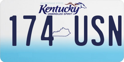 KY license plate 174USN