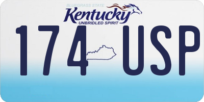 KY license plate 174USP