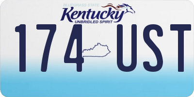 KY license plate 174UST