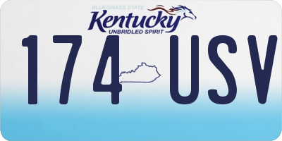 KY license plate 174USV