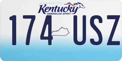 KY license plate 174USZ