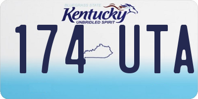 KY license plate 174UTA