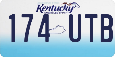 KY license plate 174UTB