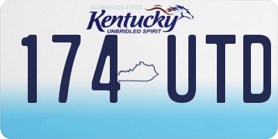 KY license plate 174UTD