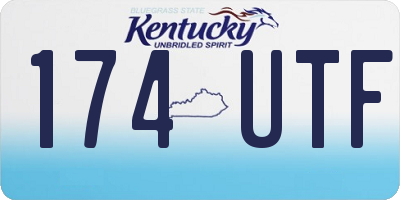 KY license plate 174UTF