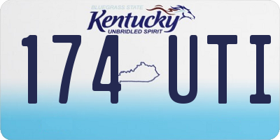 KY license plate 174UTI