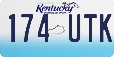 KY license plate 174UTK