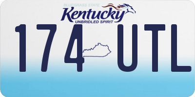 KY license plate 174UTL