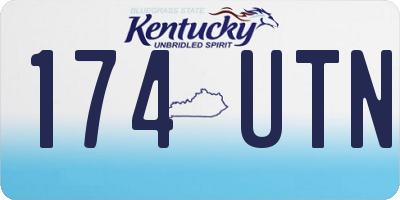 KY license plate 174UTN