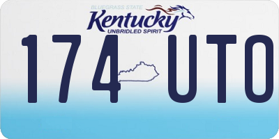 KY license plate 174UTO