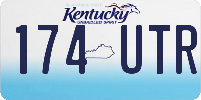 KY license plate 174UTR