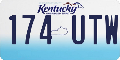 KY license plate 174UTW