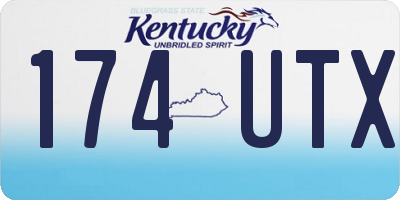 KY license plate 174UTX