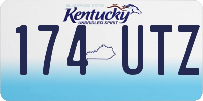 KY license plate 174UTZ