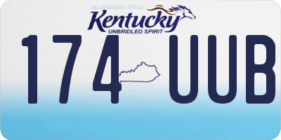 KY license plate 174UUB