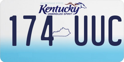 KY license plate 174UUC