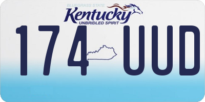 KY license plate 174UUD