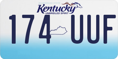 KY license plate 174UUF