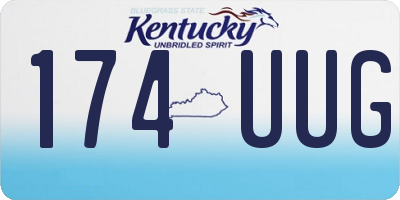KY license plate 174UUG