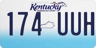 KY license plate 174UUH