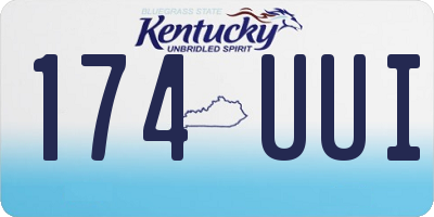 KY license plate 174UUI