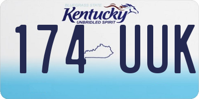 KY license plate 174UUK