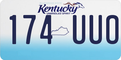 KY license plate 174UUO