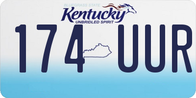 KY license plate 174UUR