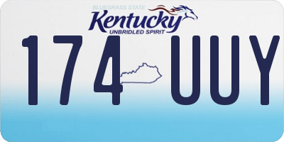 KY license plate 174UUY