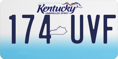 KY license plate 174UVF
