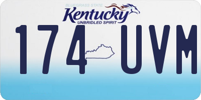KY license plate 174UVM