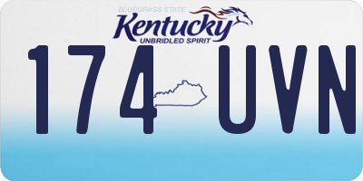 KY license plate 174UVN