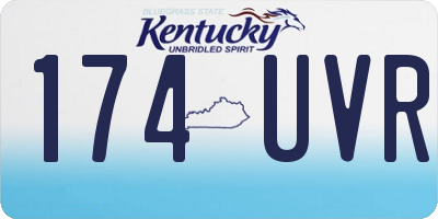 KY license plate 174UVR