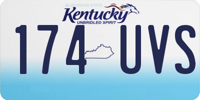 KY license plate 174UVS