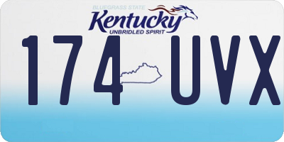 KY license plate 174UVX