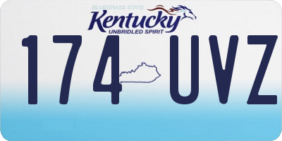 KY license plate 174UVZ