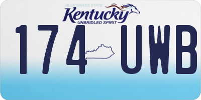 KY license plate 174UWB