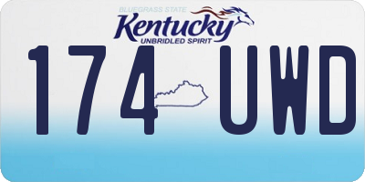 KY license plate 174UWD