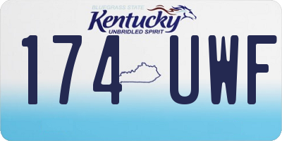 KY license plate 174UWF
